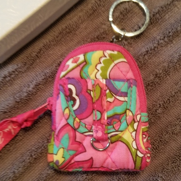 vera bradley mini backpack keychain
